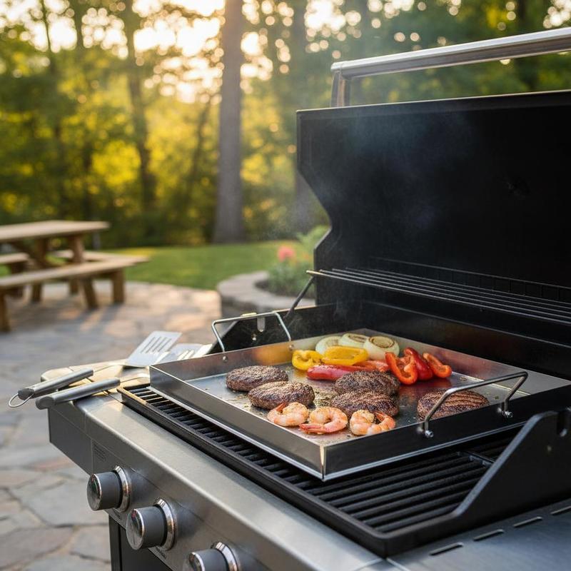 Camping Cooking Grill - Universal Flat Top Griddle 18x16 Inch