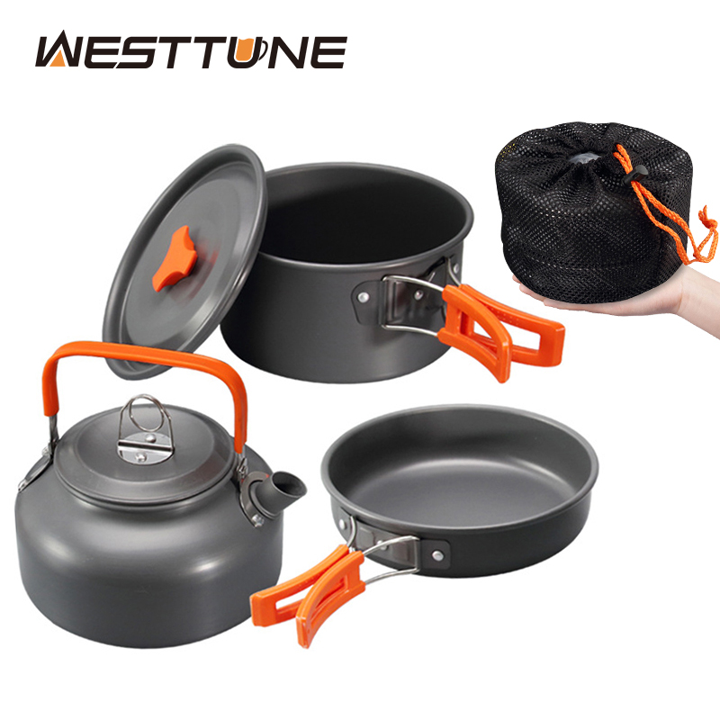 Camping Cooking Pack - WESTTUNE Camping Cookware Kit Aluminum Outdoor