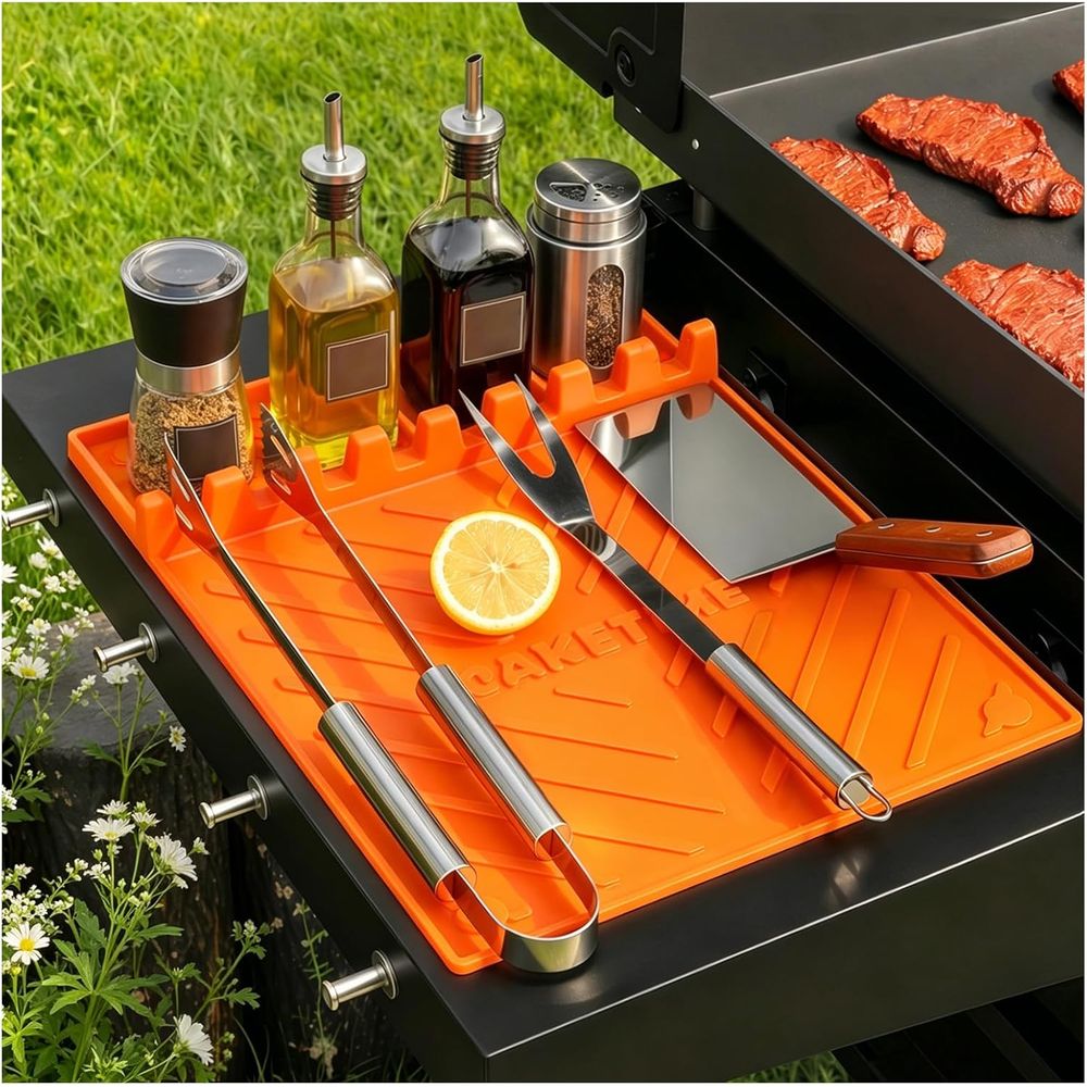 Camping Cooking Grill - Silicone Grill Mats or Griddle Accessories