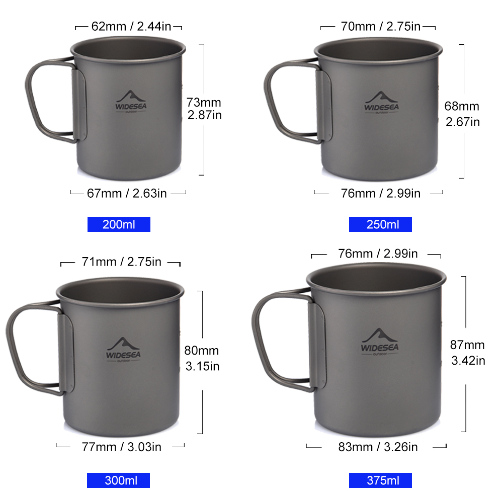 Widesea Camping Mug Titanium C - Camping Cooking Ware Set recension och pris