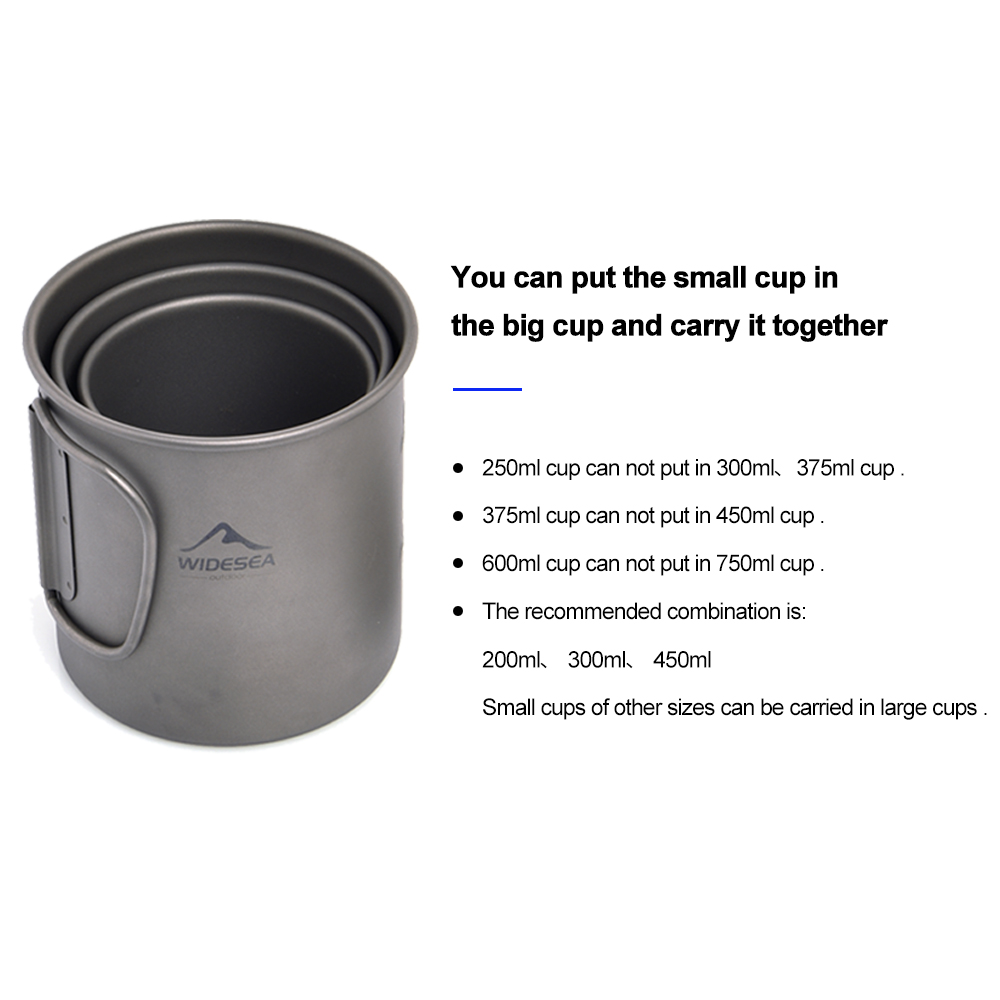 Widesea Camping Mug Titanium C - Camping Cooking Ware Set recension och pris