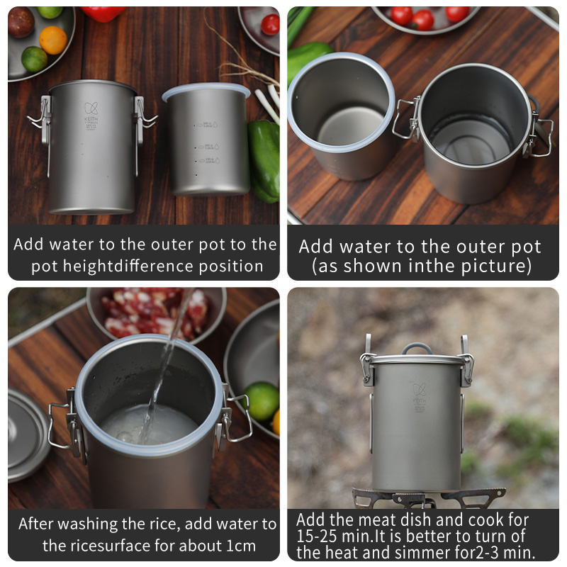 KEITH Pure Titanium Rice Cooke - Camping Cooking Utilities recension och pris