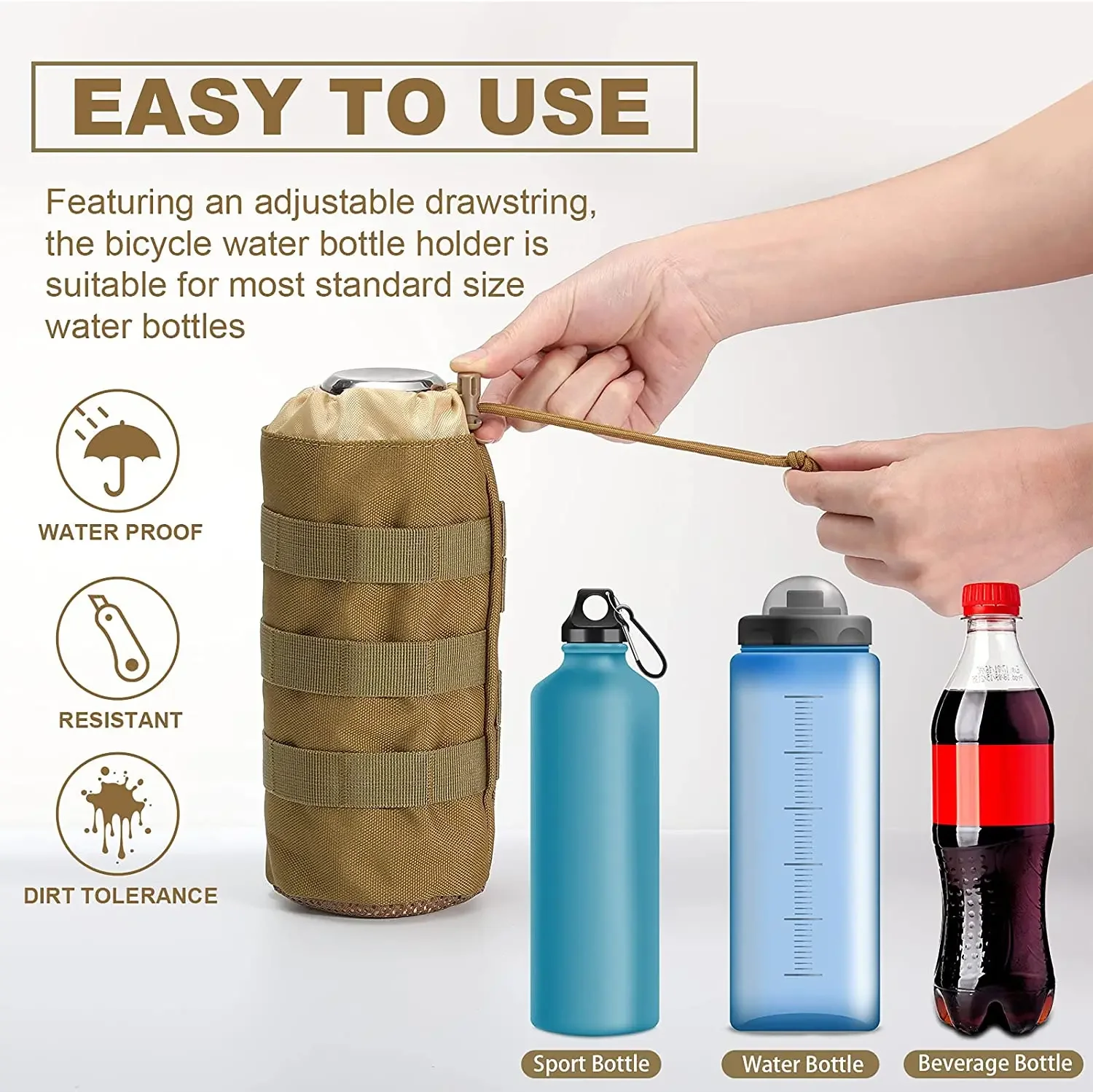 Tactical Molle Water Bottle Ba - Camping Cooking Tin recension och pris