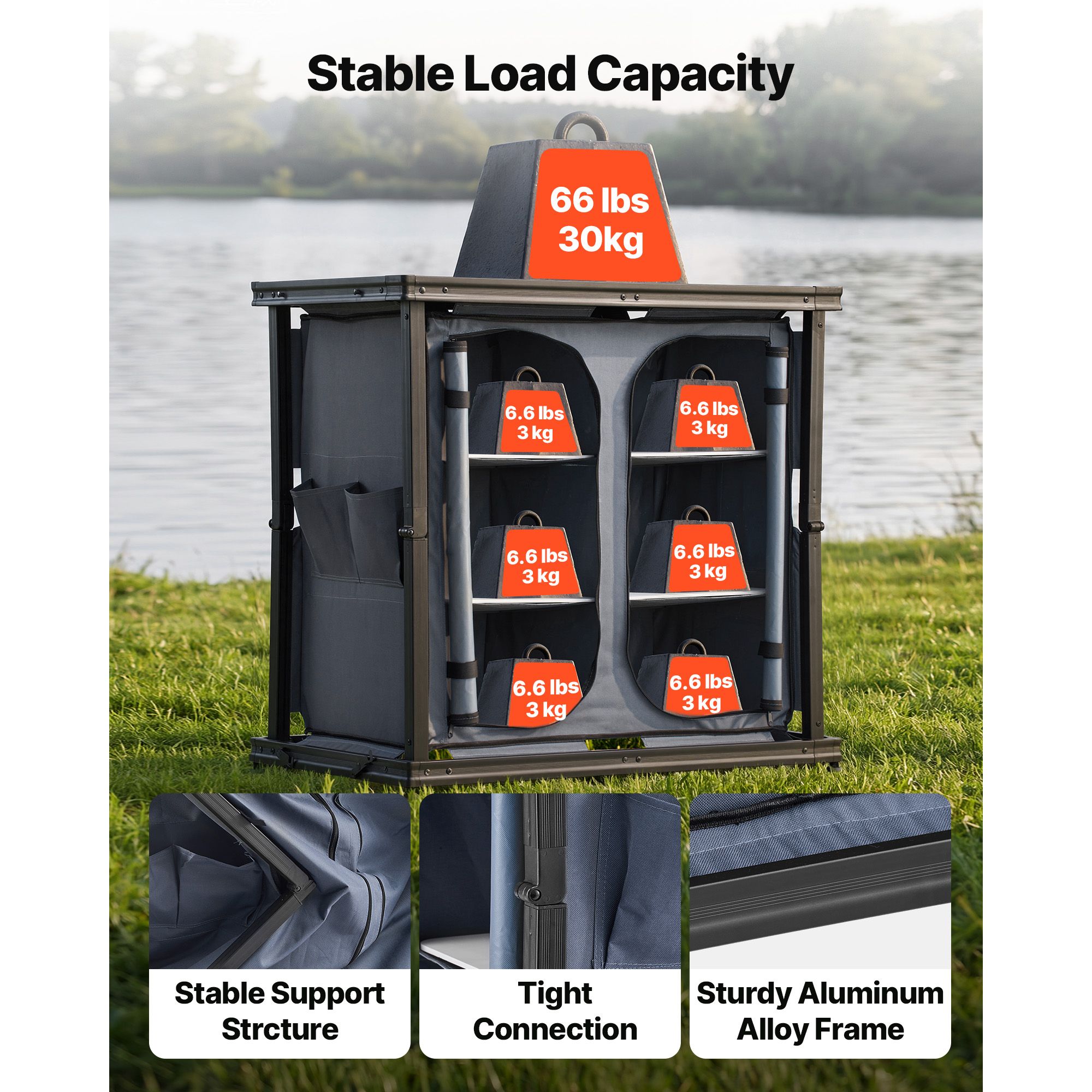 Folding Camping Storage Cabine - Camping Cooking Set Compact recension och pris