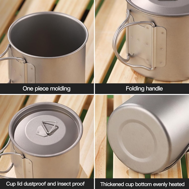 Titanium Camping Mug with Fold - Camping Cooking Pack recension och pris