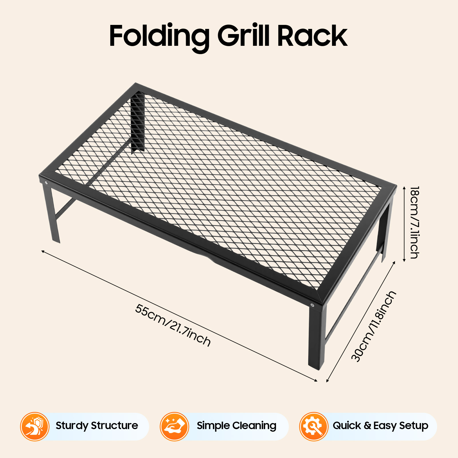 Campfire Grill, BBQ Set, Foldi - Camping Cooking Set Compact recension och pris