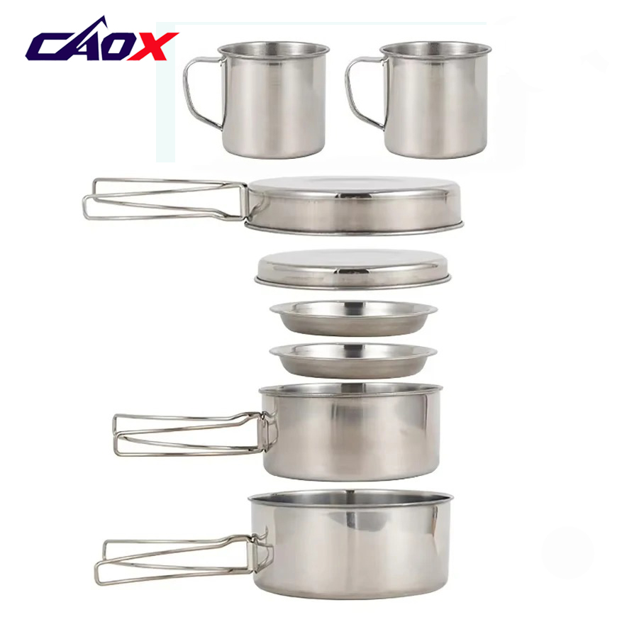 CAOX 8pcs/Set Camping Cookware - Camping Cooking Ware Set recension och pris