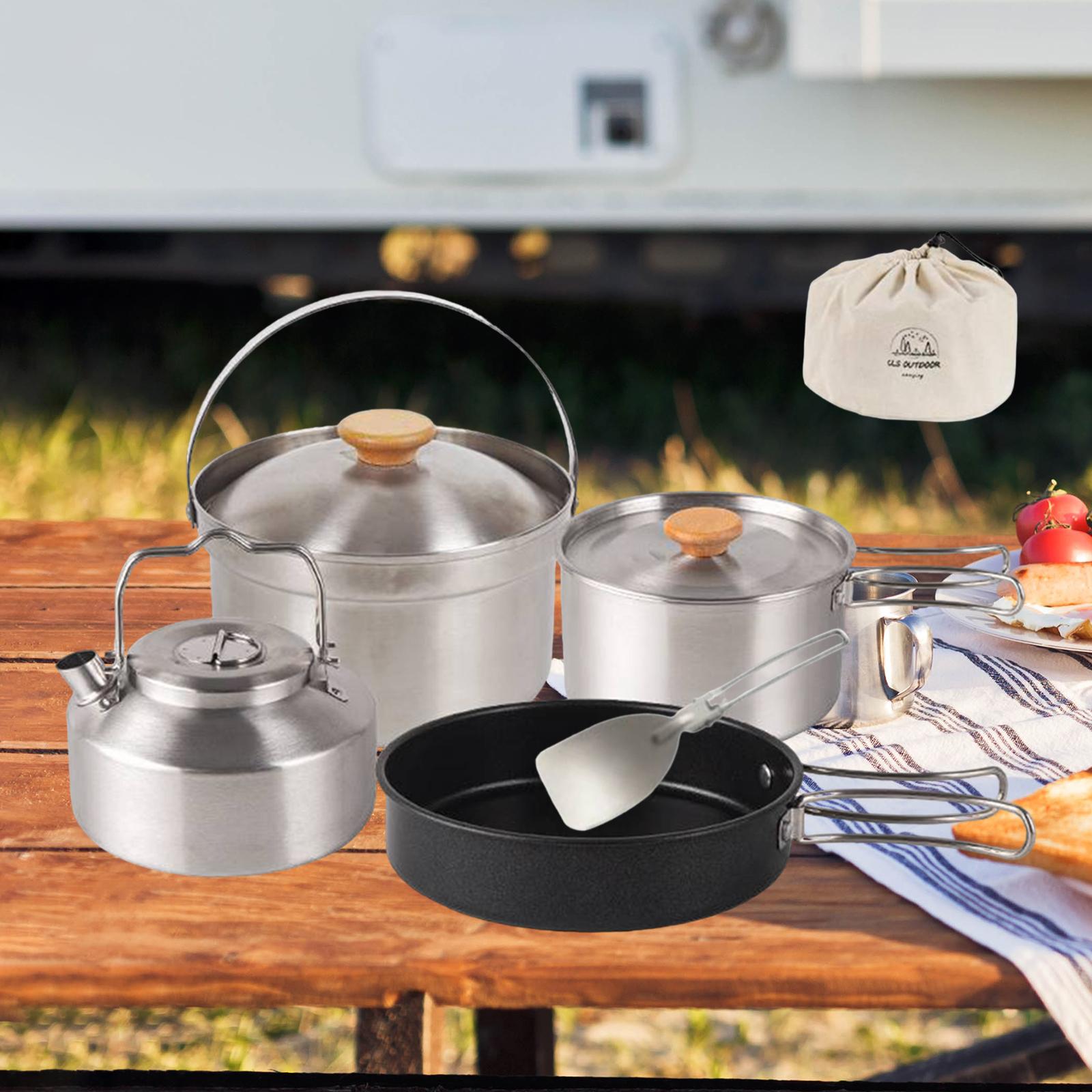 Camping Cookware Cook Gear Por - Camping Cooking Set Non Stick recension och pris