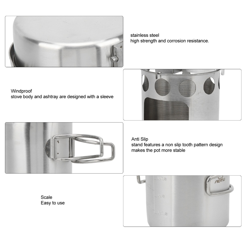 Durable Stainless Steel Campin - Camping Cooking Stove recension och pris