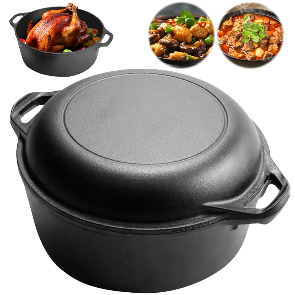 2 in 1 Cast Iron Dutch Oven Po - Camp Dutch Oven Cast recension och pris