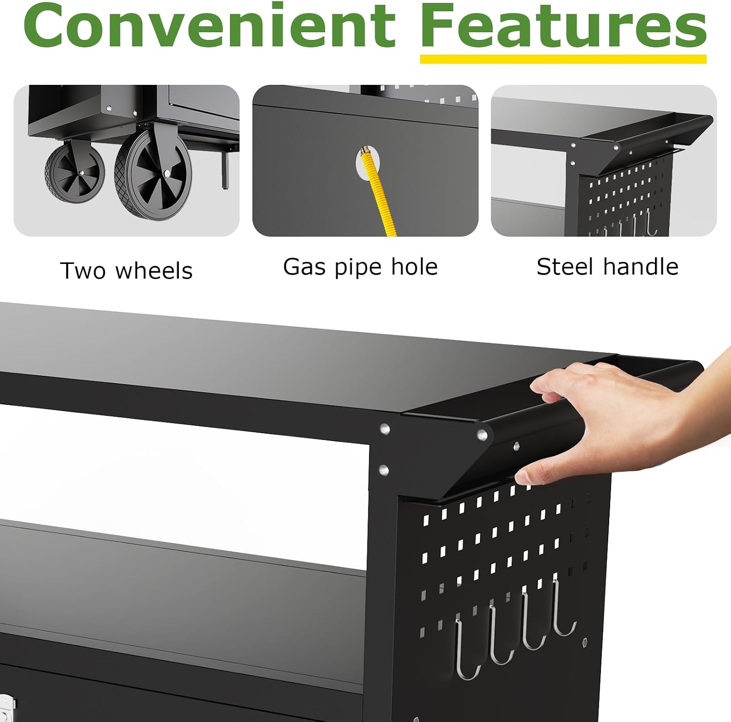 Outdoor Grill Cart Table With  - Camping Cooking Grill recension och pris