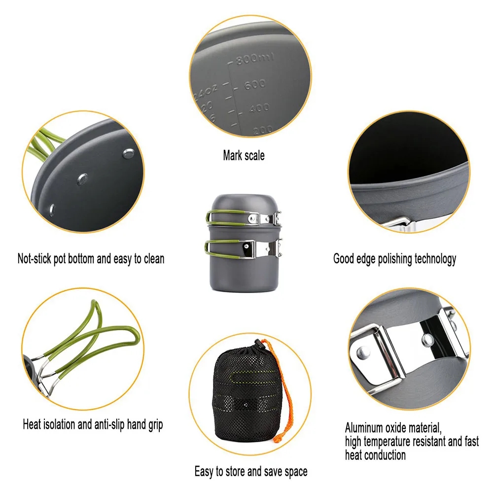 Camping Cookware Mess Kit Ultr - Camping Cooking Ware Set recension och pris