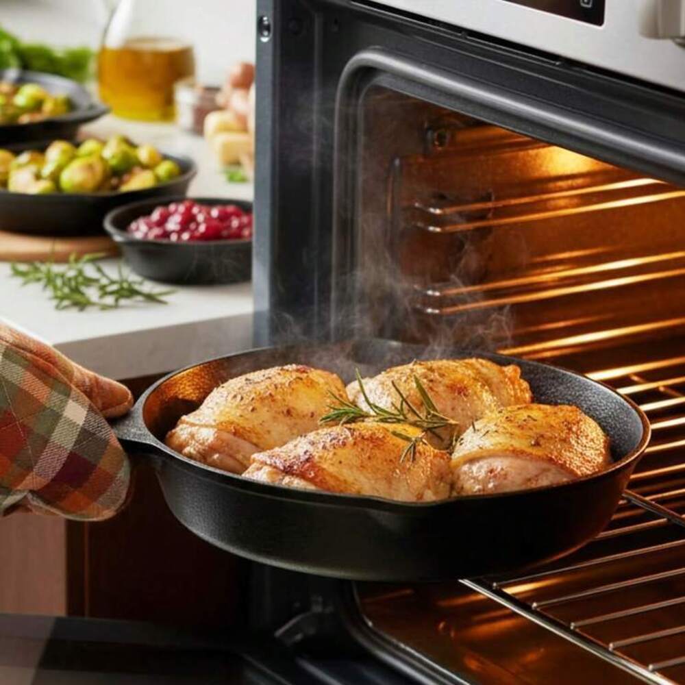 4-Piece Cast Iron Cookware Set - Camping Cooking Ware Set recension och pris