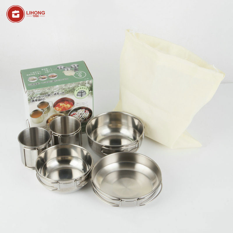 Foldable 5-piece Cups Kitchen  - Camping Cooking Ware Set recension och pris