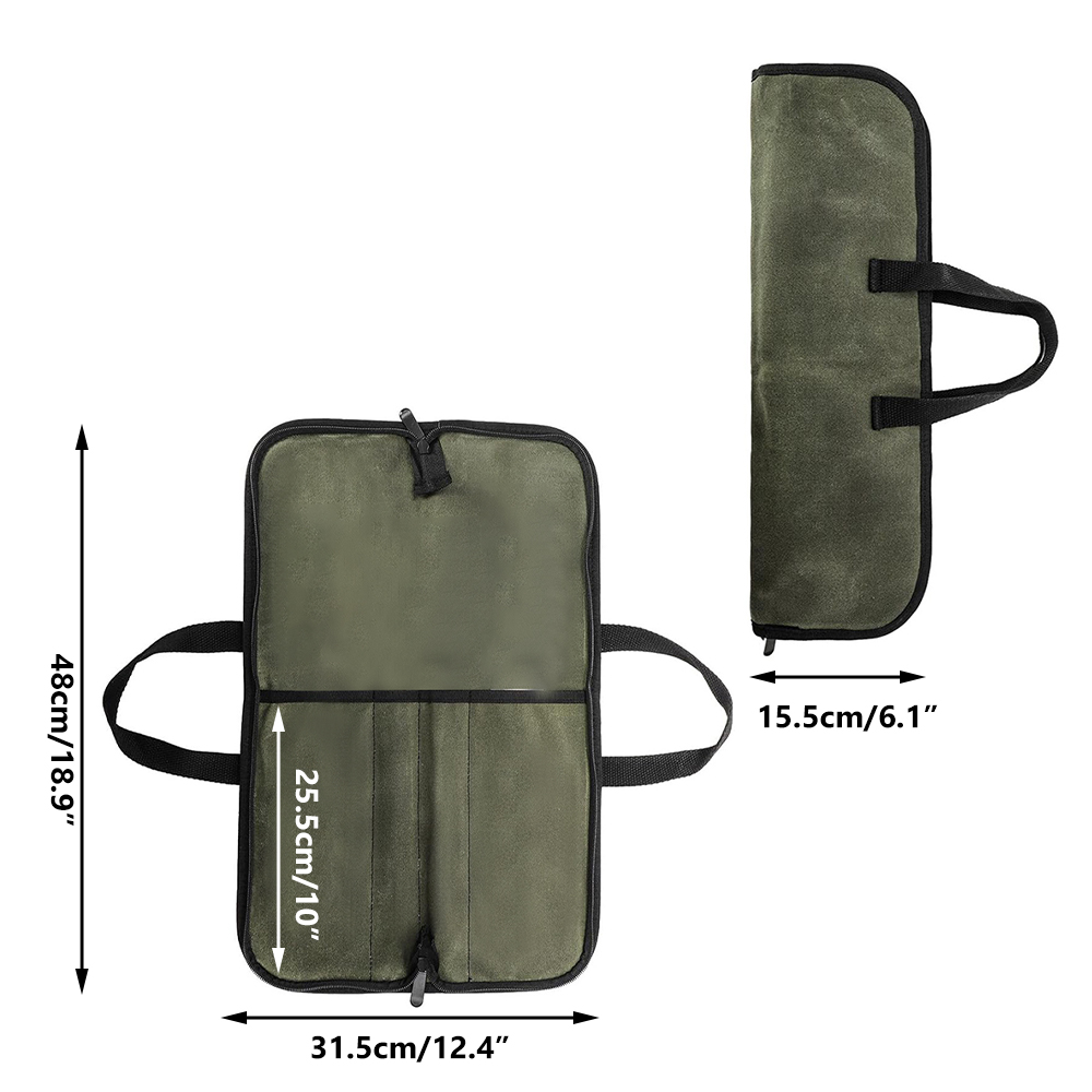 Waxed Canvas Knife Roll Bag Mu - Camping Cooking Pack recension och pris