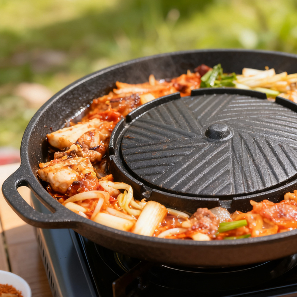 KOSUN Korean BBQ Grill Pan 2 i - Camping Cooking Grill recension och pris
