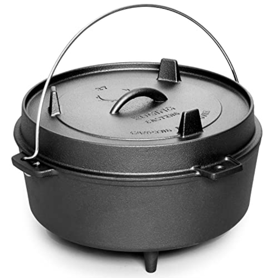 Pre-Seasoned Cast Iron Dutch O - Camp Dutch Oven Cast recension och pris