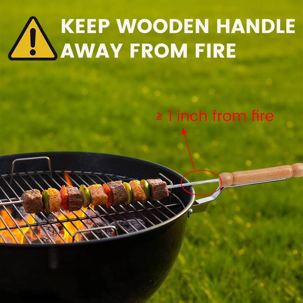Reusable BBQ Skewers for Grill - Camping Cooking Vegetables recension och pris