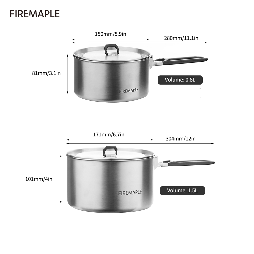 Fire Maple Camping Cookware Hi - Camping Cooking Set Compact recension och pris