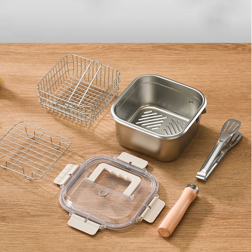 Portable Stainless Steel Fryin - Camping Cooking Set Non Stick recension och pris