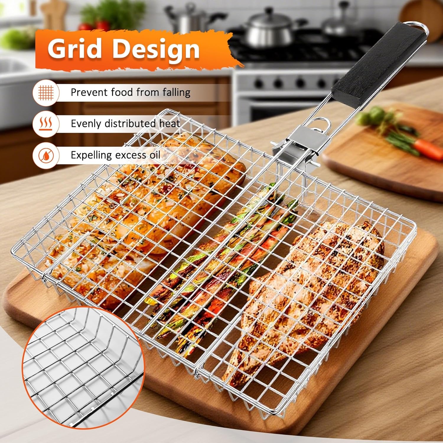 Grill Basket Extra Large, Stai - Camping Cooking Vegetables recension och pris