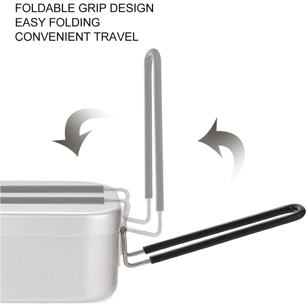 800ML Aluminum Lunch Boxes Out - Camping Cooking Pack recension och pris