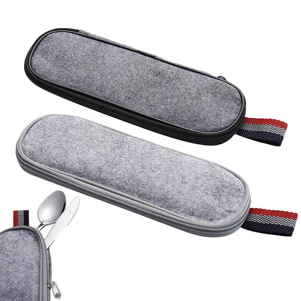 Travel Cutlery Pouch Felt Uten - Camping Cooking Set Compact recension och pris