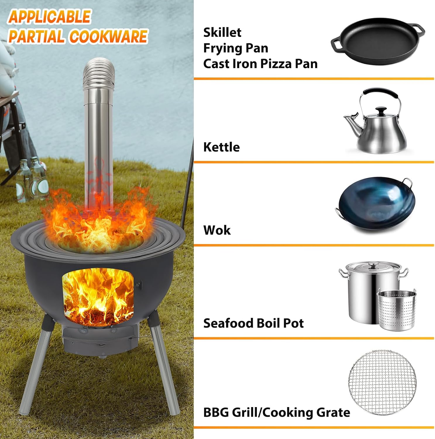 Portable Wood Burning Rocket S - Camping Cooking Stove recension och pris