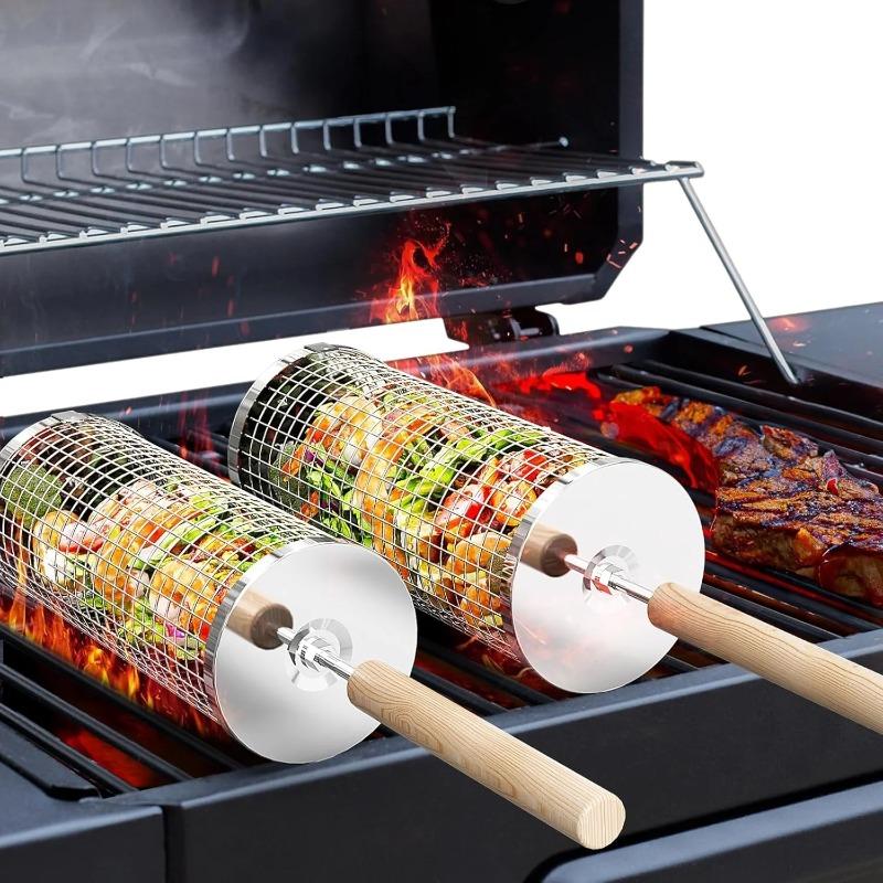 Stainless Steel BBQ Grill Bask - Camping Cooking Grill recension och pris