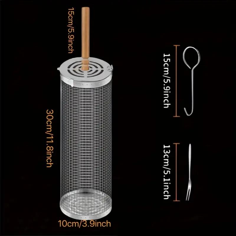 Stainless Steel BBQ Grill Bask - Camping Cooking Grill recension och pris