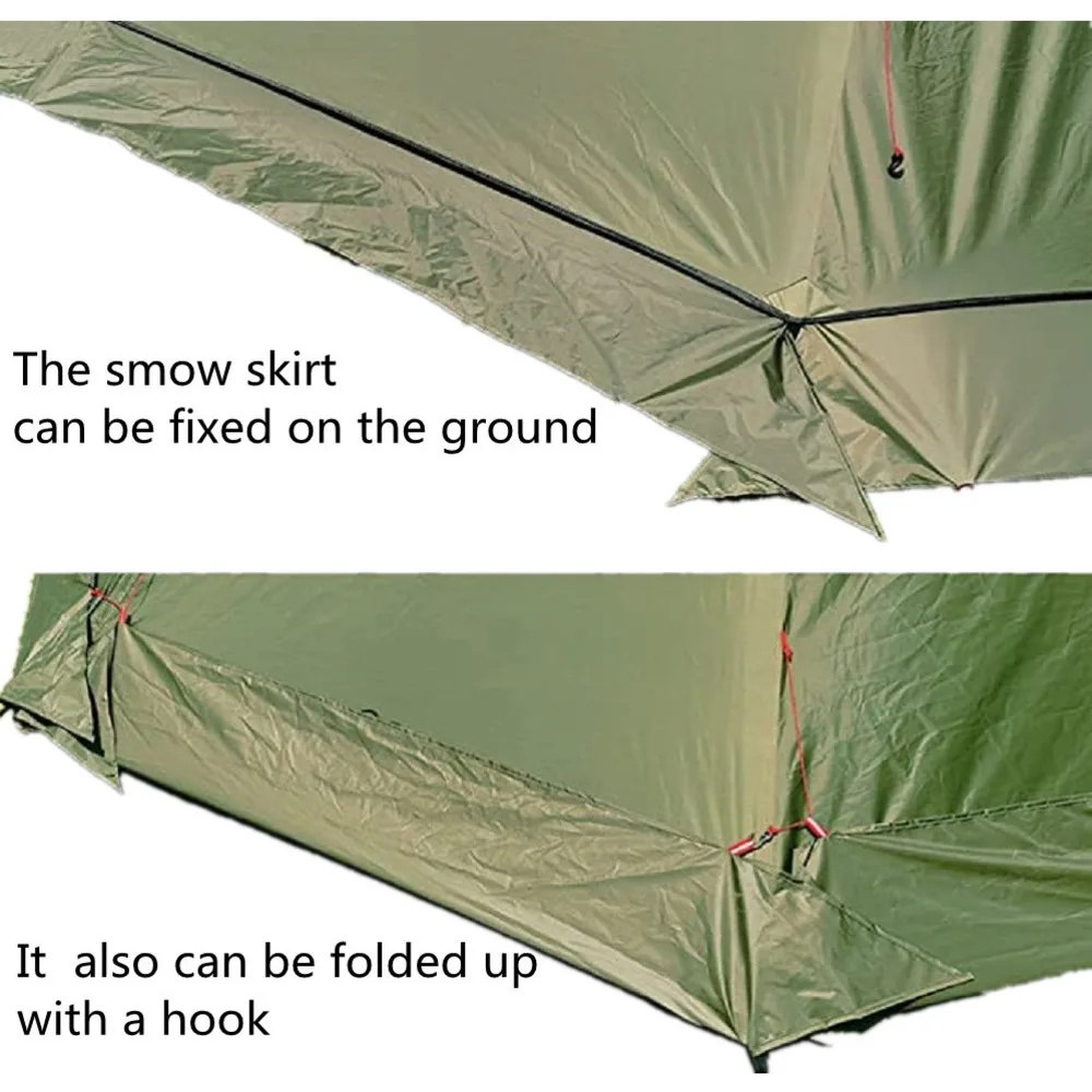 New Pyramid Tent With Snow Ski - Camping Cooking Snow recension och pris