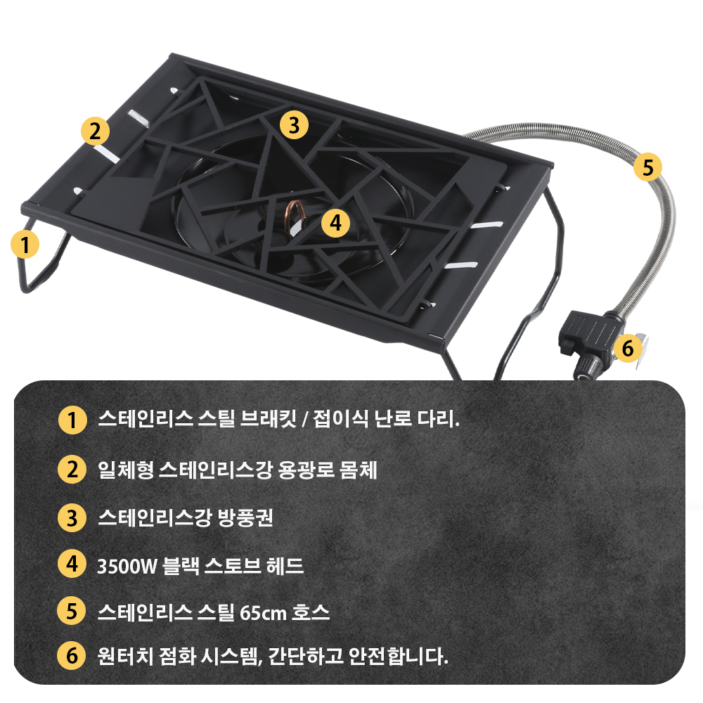 Pandatour Camping IGT Stove 65 - Camping Cooking Gas Stove recension och pris