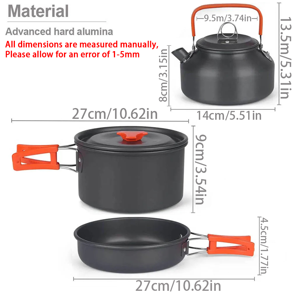 1pcs/1set Camping Cookware Kit - Camping Cooking Pack recension och pris