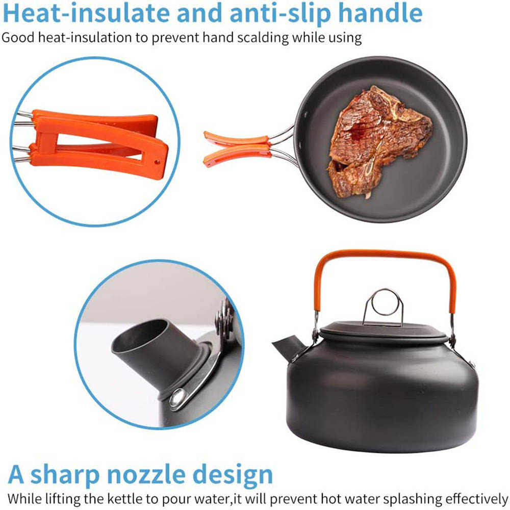 1pcs/1set Camping Cookware Kit - Camping Cooking Pack recension och pris