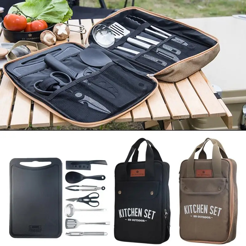 8pcs Camping Kitchen Cookware  - Camping Cooking Pack recension och pris