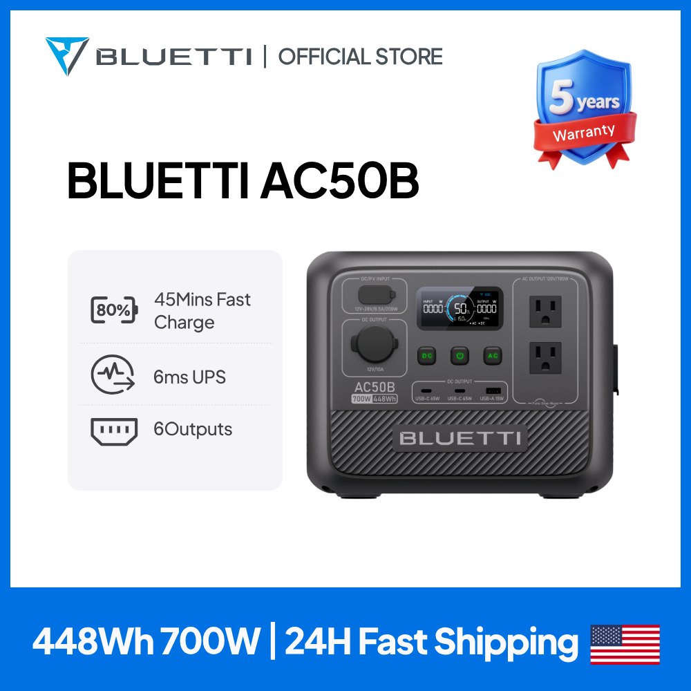 BLUETTI AC50B Portable Power S - Camping Cooking Tin recension och pris