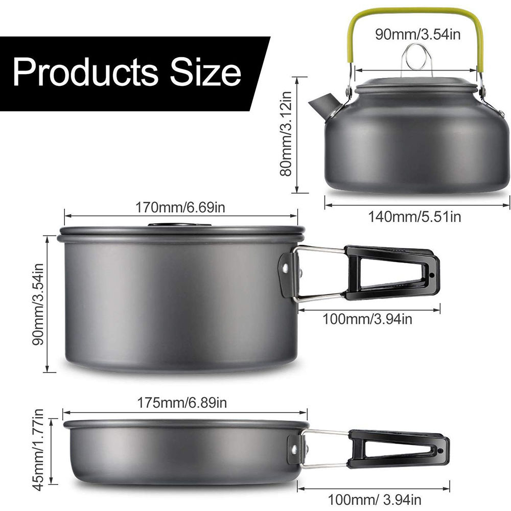 Camping Cookware Set Aluminum  - Camping Cooking Ware Set recension och pris