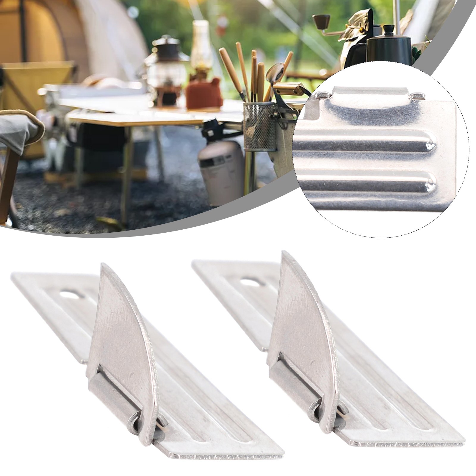 2pcs Stainless Steel Mini Fold - Camping Cooking Utilities recension och pris
