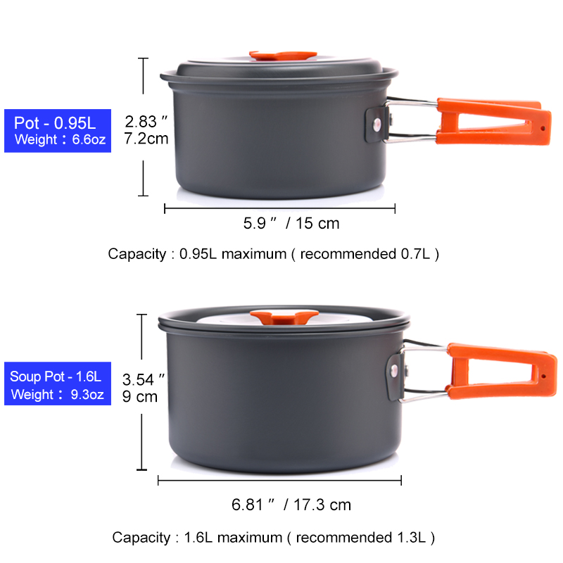 Widesea Camping Outdoor Cookwa - Camping Cooking Pack recension och pris