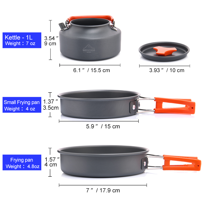 Widesea Camping Outdoor Cookwa - Camping Cooking Pack recension och pris