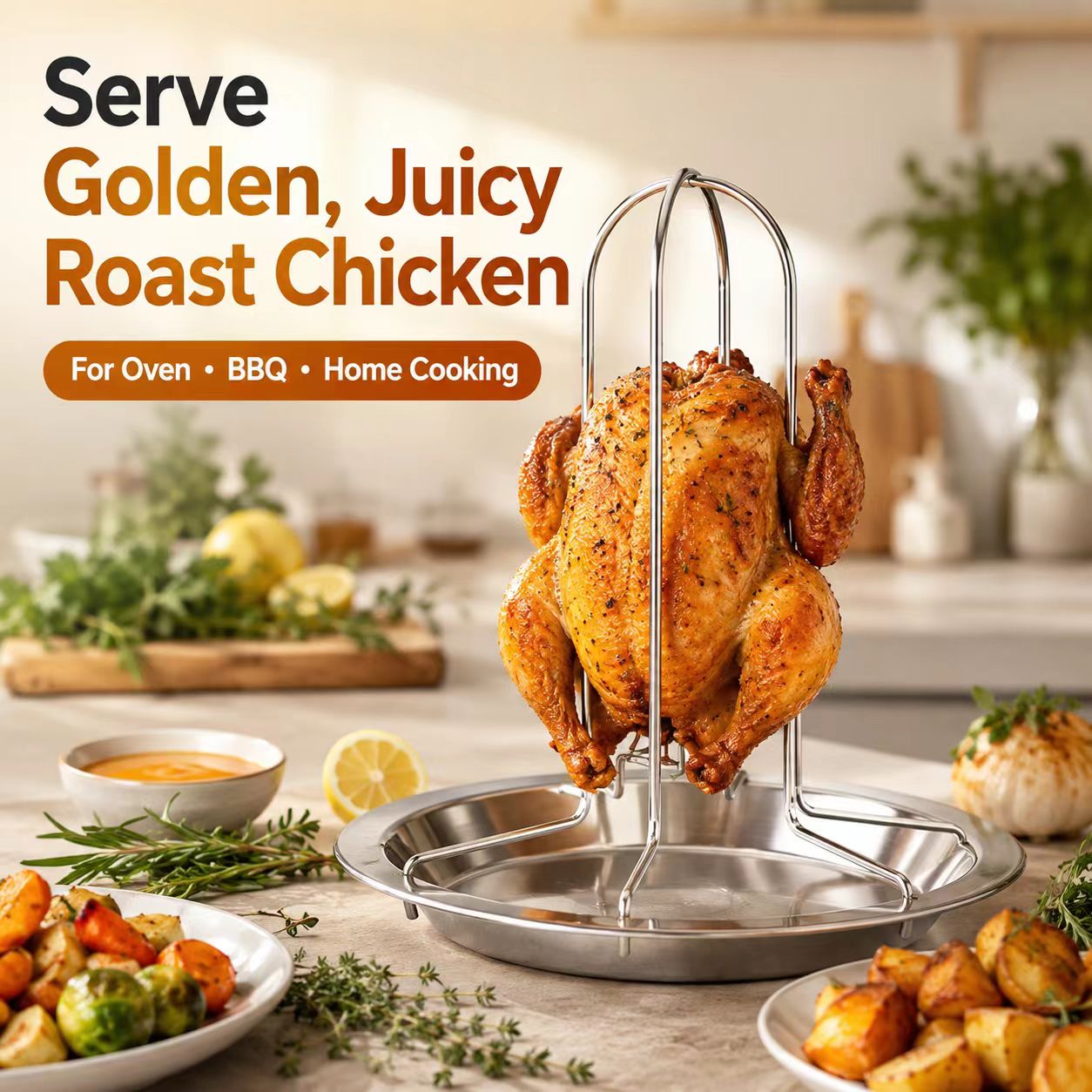 Portable Whole Chicken BBQ Gri - Camping Cooking Grill recension och pris
