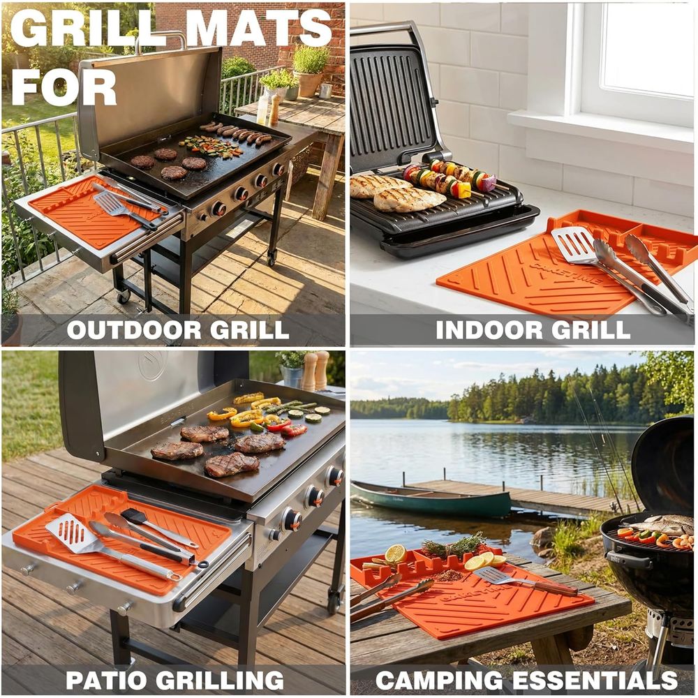Silicone Grill Mats or Griddle - Camping Cooking Grill recension och pris