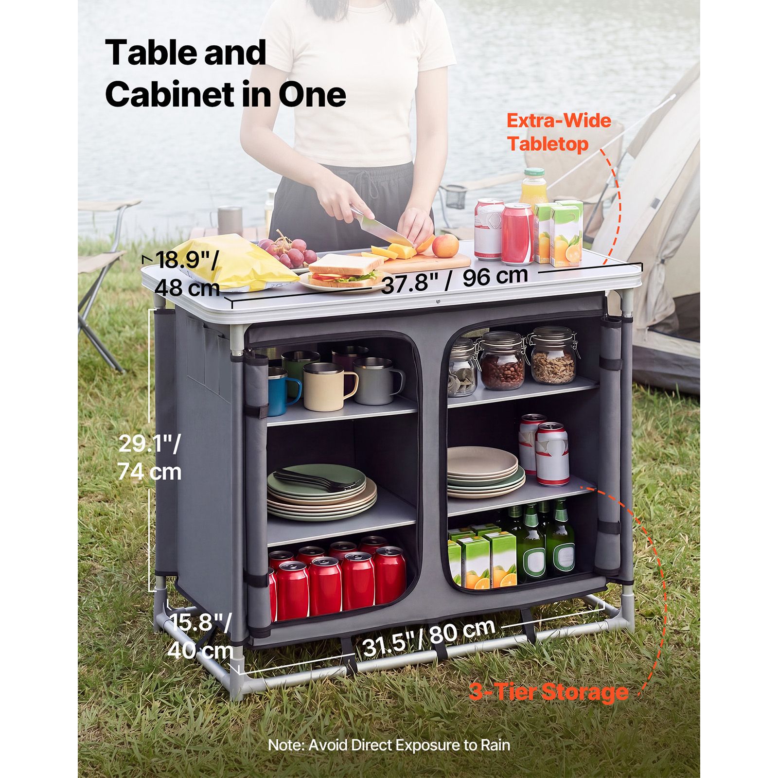 Camping Storage Cabinet, Outdo - Camping Cooking Set Compact recension och pris