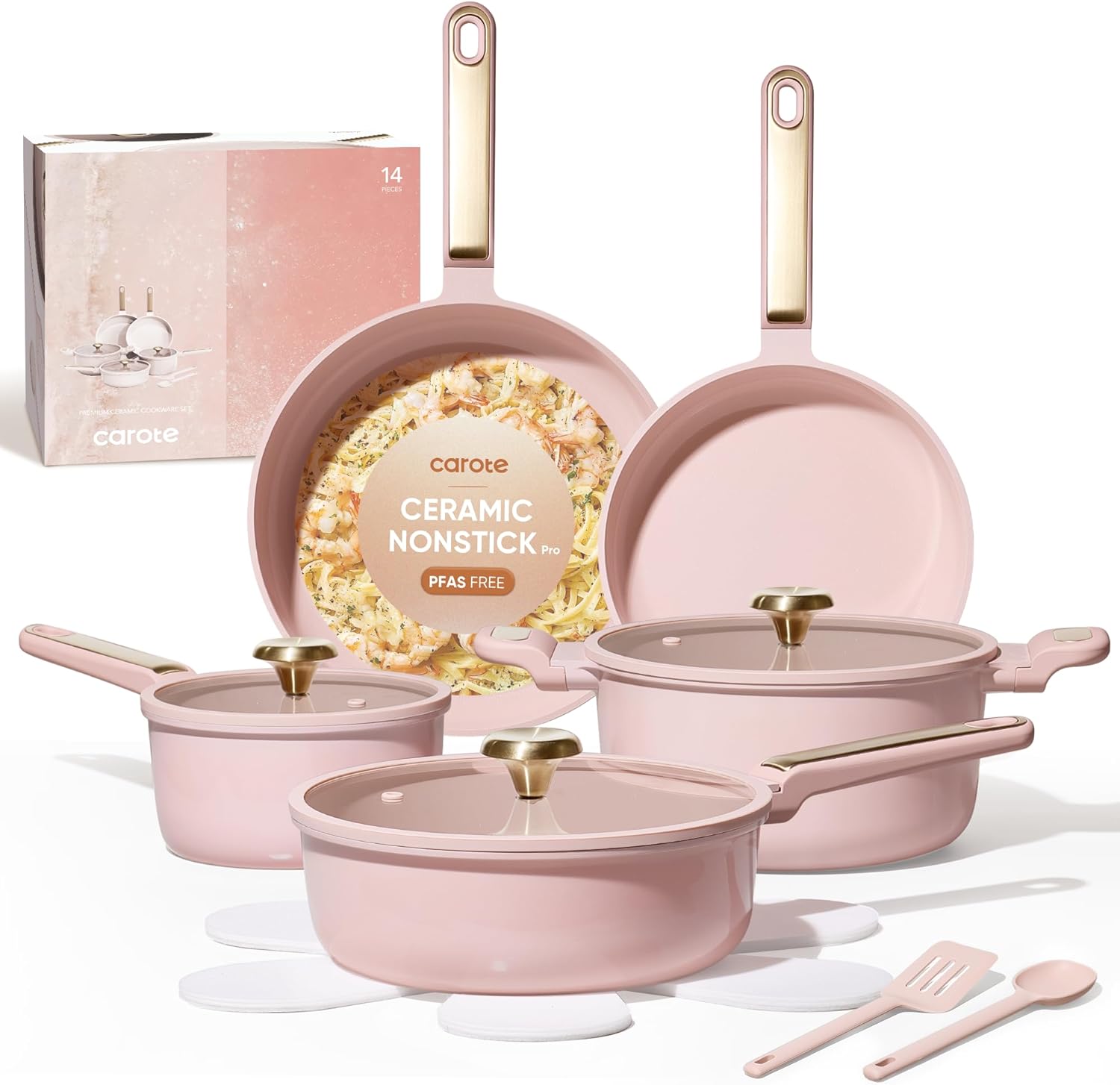 Nonstick Ceramic Cookware Set, - Camping Cooking Set Non Stick recension och pris
