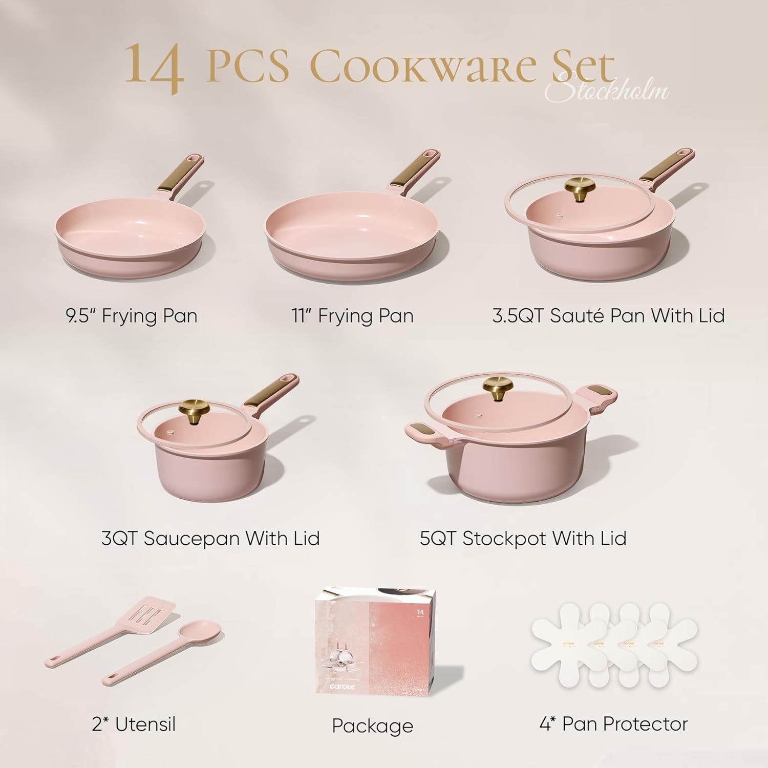 Nonstick Ceramic Cookware Set, - Camping Cooking Set Non Stick recension och pris