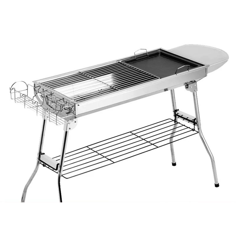Large Folding Charcoal Barbecu - Camping Cooking Grill recension och pris