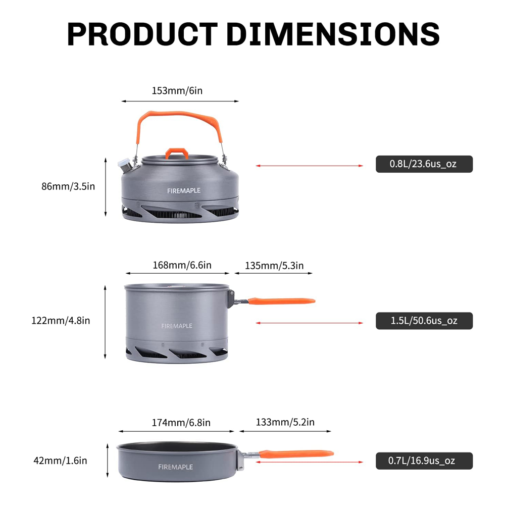 Fire Maple Camping Cookware Ut - Camping Cooking Pack recension och pris