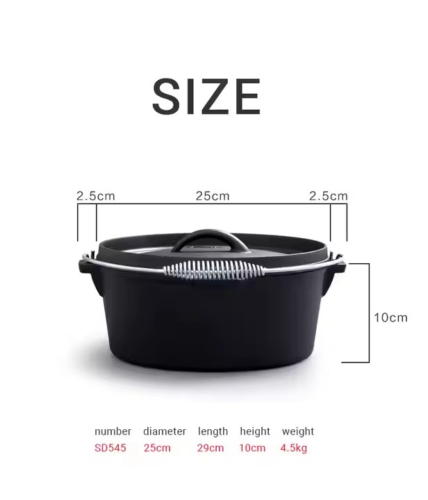 Cast Iron Dutch Pot Uncoated T - Camp Dutch Oven Cast recension och pris