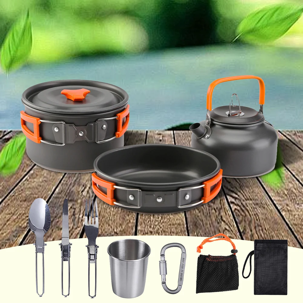 Camping Cookware Kit Kettle Po - Camping Cooking Set Compact recension och pris