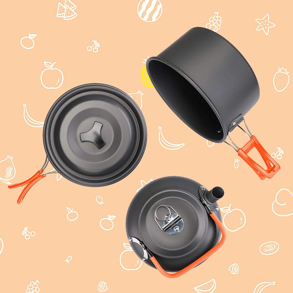 Camping Cookware Kit Kettle Po - Camping Cooking Set Compact recension och pris